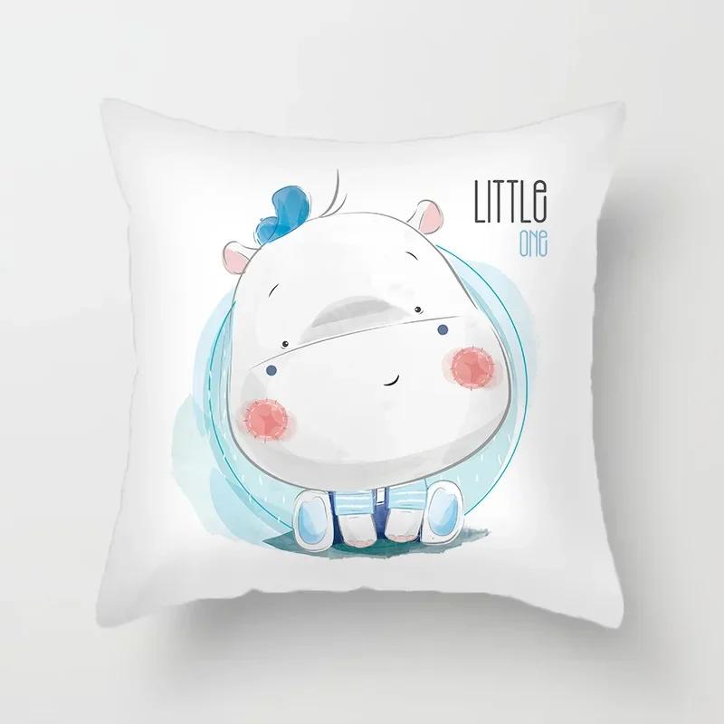 Tierdruck Kissenbezug Cartoonmuster Dekokissen Wohnzimmer Sofa Dekor Zuhause Stuhl Auto Schlafzimmer Dekorative Kissenhülle