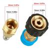 Schnellverschluss-Adapter für Hochdruckreiniger-Ausrüstung mit M22F M22M Gewindeunterstützung und 22mm 14mm Schlauchanschluss