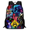 15 Inch Fortnite Cartoon Backpack Unisex for Boys Girls with Front Pocket Lightweight Student School Bookbag Large Capacity