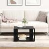 vidaXL Coffee Table Black Oak Effect 51.5 X 51.5 X 30 Cm