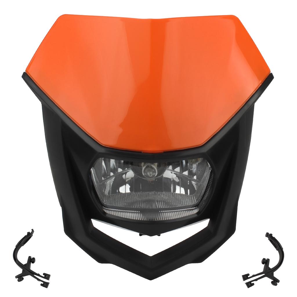 Motorcycle Dirt Bike Halogen Headlight Plate For Honda Kawasaki Yamaha Moto Universal Accessories Head Light Enduro Headlamp