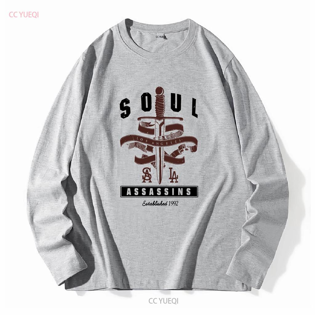 Soul Assassins Est 1992 Tričko Velikost 2XL Šedá Psycho Realm Cypress Bull Vintage Oprané Univerzální Pohodlné Unisex Prodyšné
