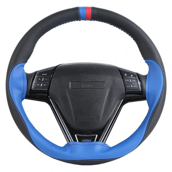 Anti-slip Soft Artificial Leather Car Steering Wheel Cover 38cm Steering-wheel With Needles And Thread Auto Interior