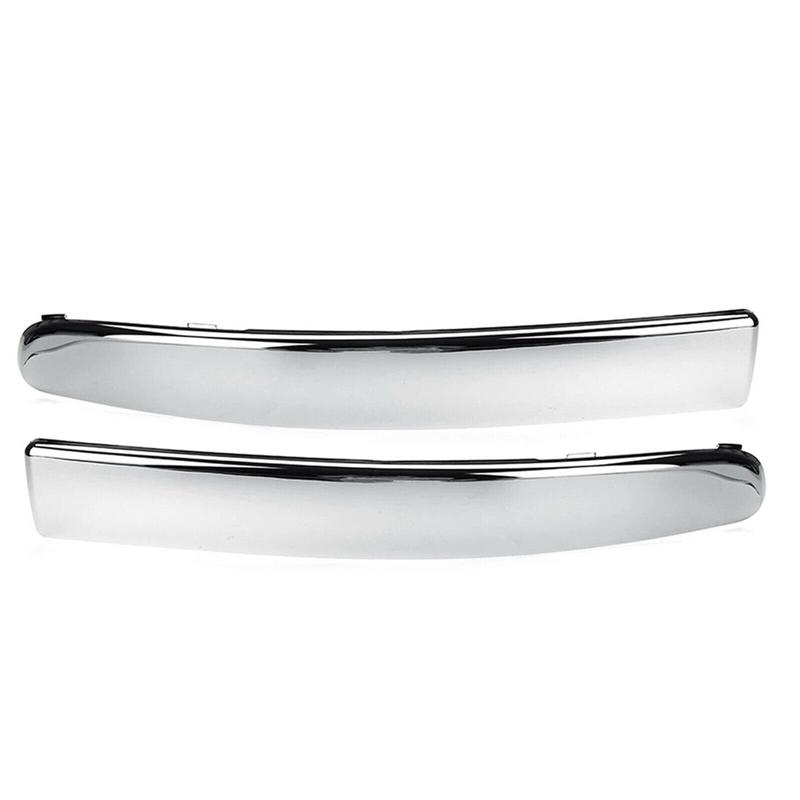 2 PCS Chrome Front Bumper Lower Trim Strips 735455056 735455057 Car Accessories For Fiat 500 2007-2015