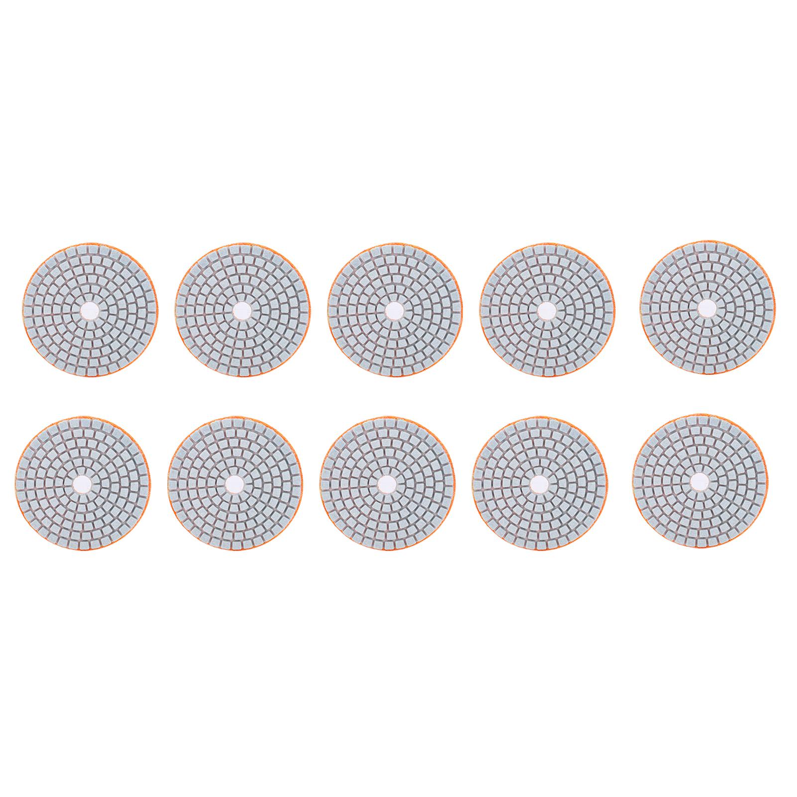 

10 шт. 3-дюймовые шлифовальные диски, полировальные алмазные накладки для мрамора, бетона, камней, 300 ячеек