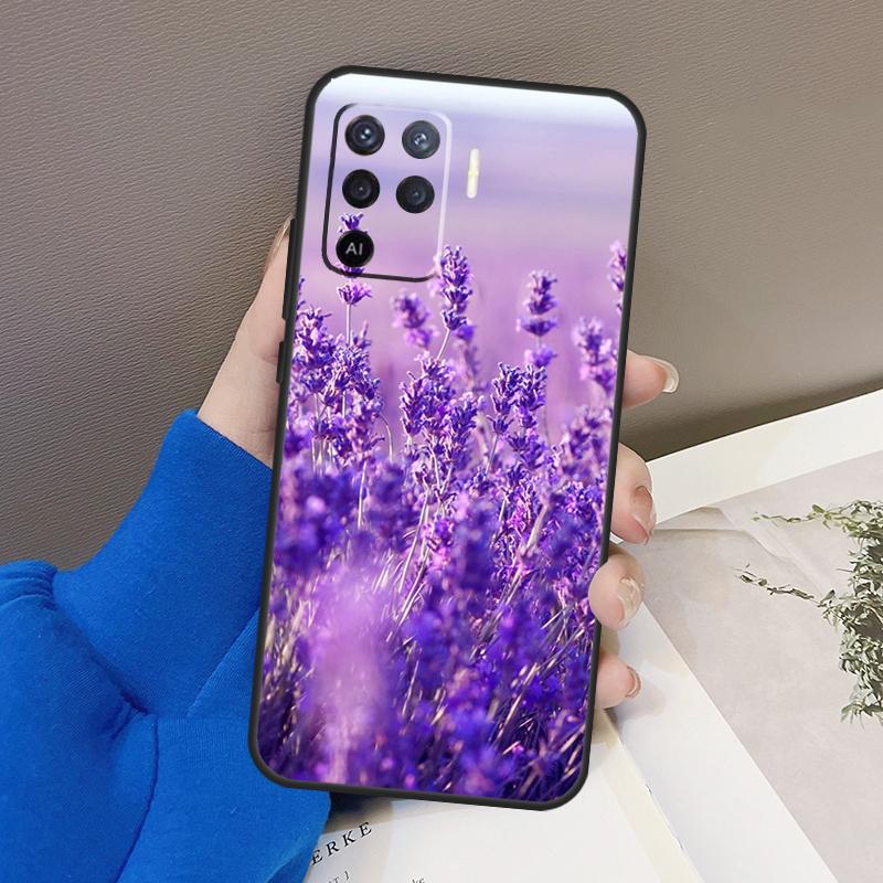 

Чехол с фиолетовым цветком лаванды для OPPO Find X5 X3 Pro A15 A74 A54 A94 A93 A91 A5 A9 A31 A53 2020 A53S A52 A72, чехол Find X5 Pro