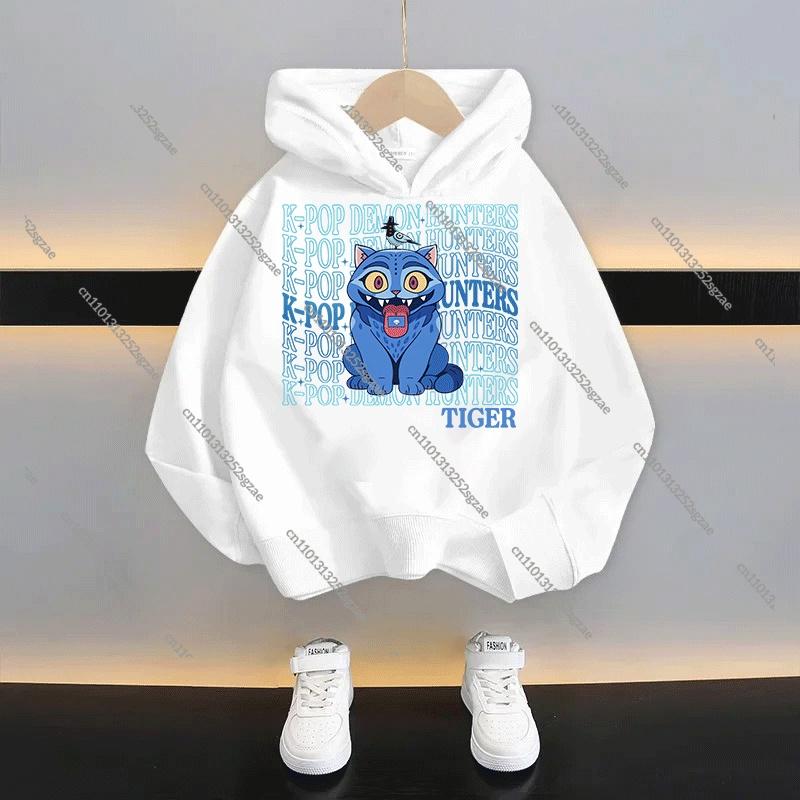 Kids Cartoon KPop Demon Hunters Hoodie 2025: Cool Hooded Pullover Sweatshirt For Boys Girls Casual Fashion Top