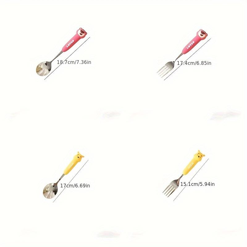 Adorable Cartoon Spoon and Fork Set, Selected High Quality Stainless Steel, Exquisite Style, Cute and Practical, with Beautiful Gift Box