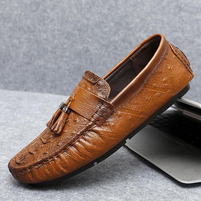 2026 Handmade Loafers For Men Luxury Designer Genuine Leather Man Moccasins Mens Driving Shoes Male Casual Shoe Slip On Flats