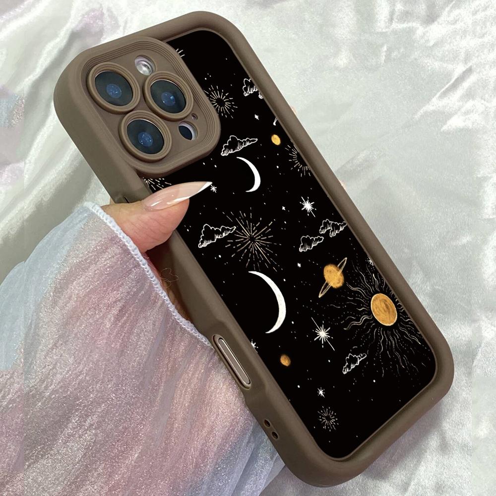 

JT247 Fireworks and Stars for iPhone 17 16 15 14 13 Pro Max Samsung S26 S25 Ultra A17 A16 A07 A56 A36 A15 Xiaomi 15T Redmi 15c Note 14 13 12 Soft Case Redmi 15C 4G/5G(171.6) коричневий