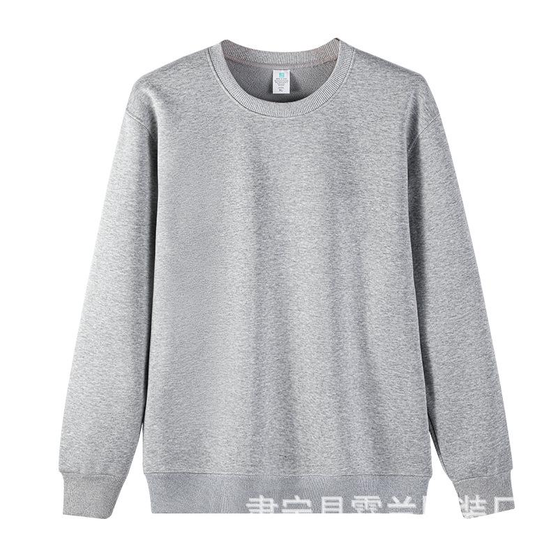 

Мужской Тяжелый 320г Однотонный Свободный Свитшот с Круглым Вырезом - Повседневная Теплая Верхняя Одежда с Длинным Рукавом XXL