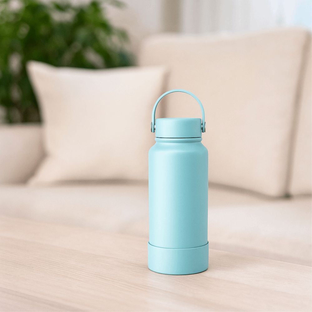 Solid Color Thermos Cup 1000ML Coffee Cups Cute Thermos Bottle  Gift