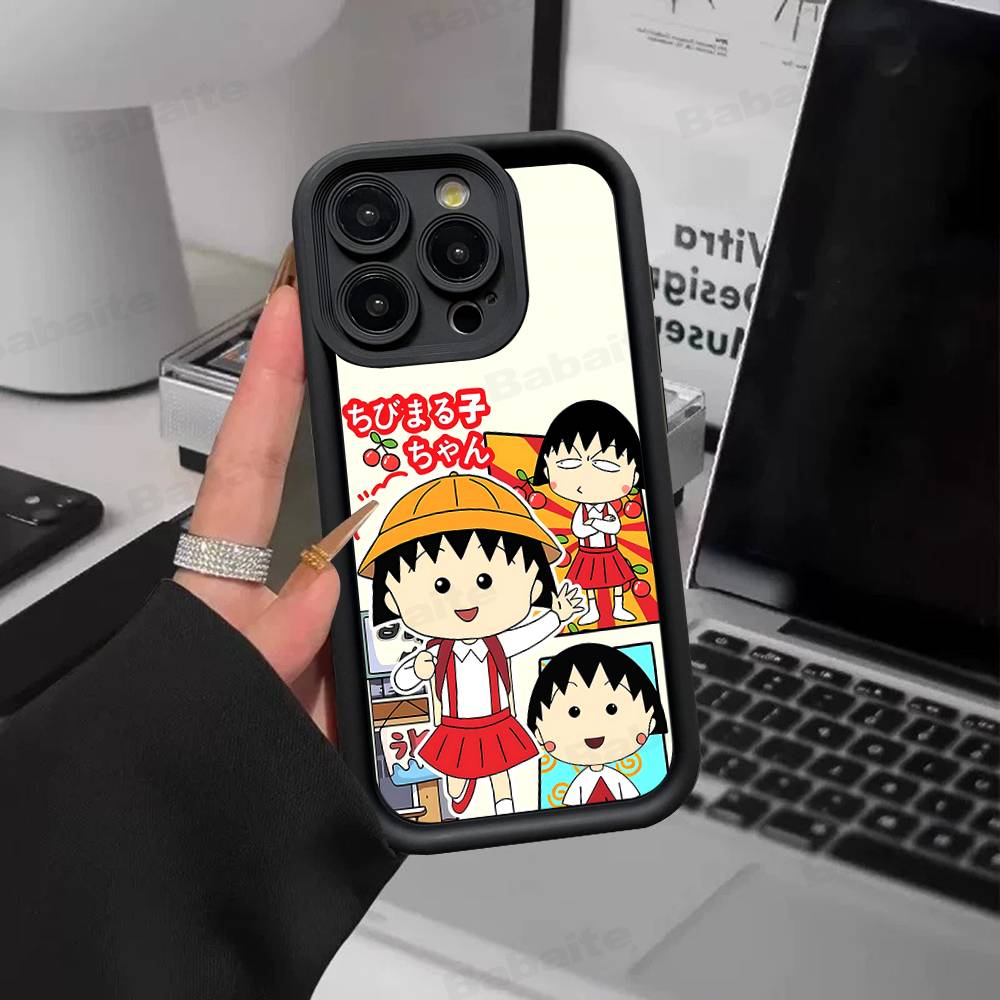 Catoon Chibi M-Maruko ChanS Phone Case For IPhone 17 16 15 14 13 12 11 Air Plus Pro Max Soft Back Cover