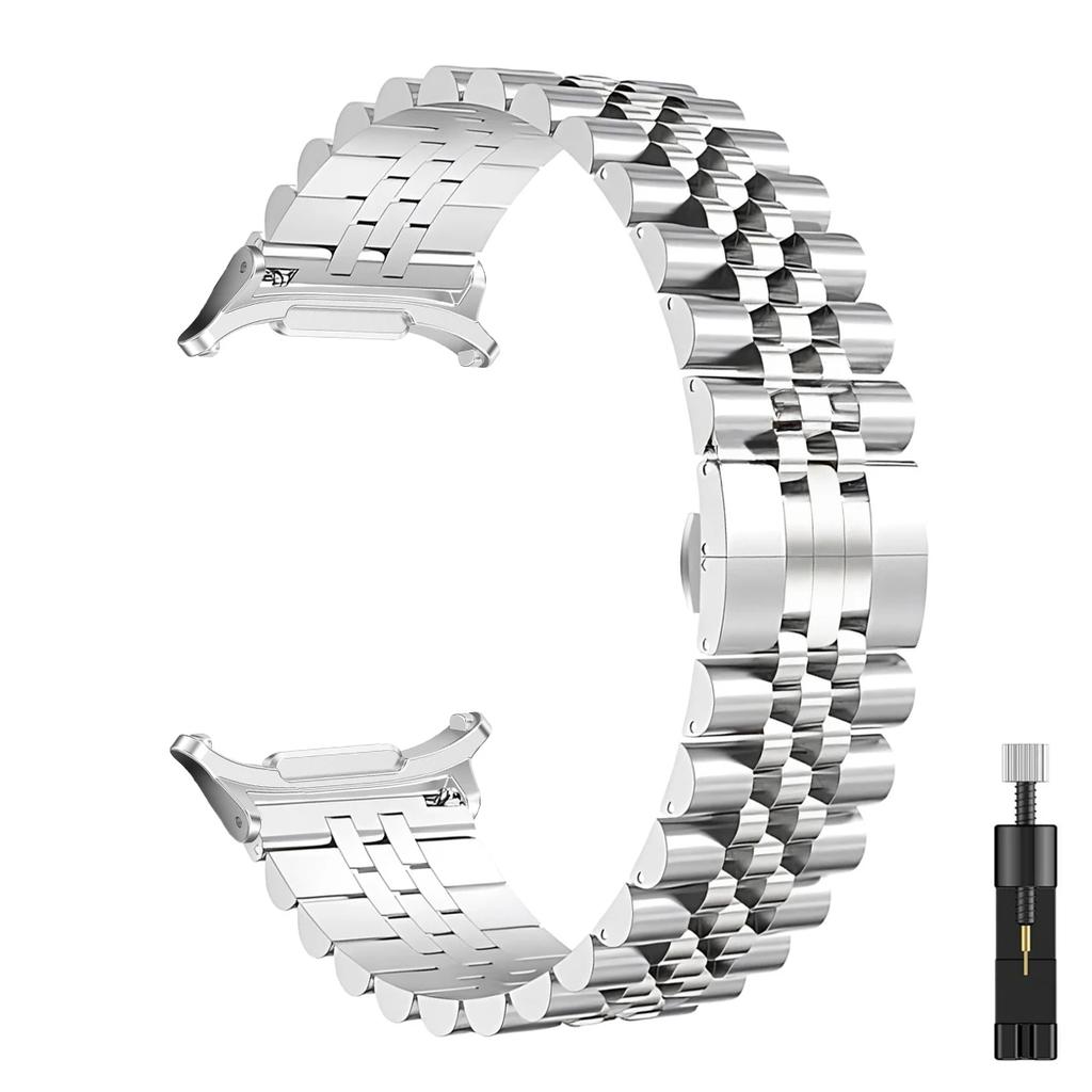 Correa de Metal para Samsung Galaxy Watch 8 40mm 44mm / Watch8 Classic 46mm Pulsera de Acero Inoxidable para Galaxy Watch Ultra 47mm 2025 Correa