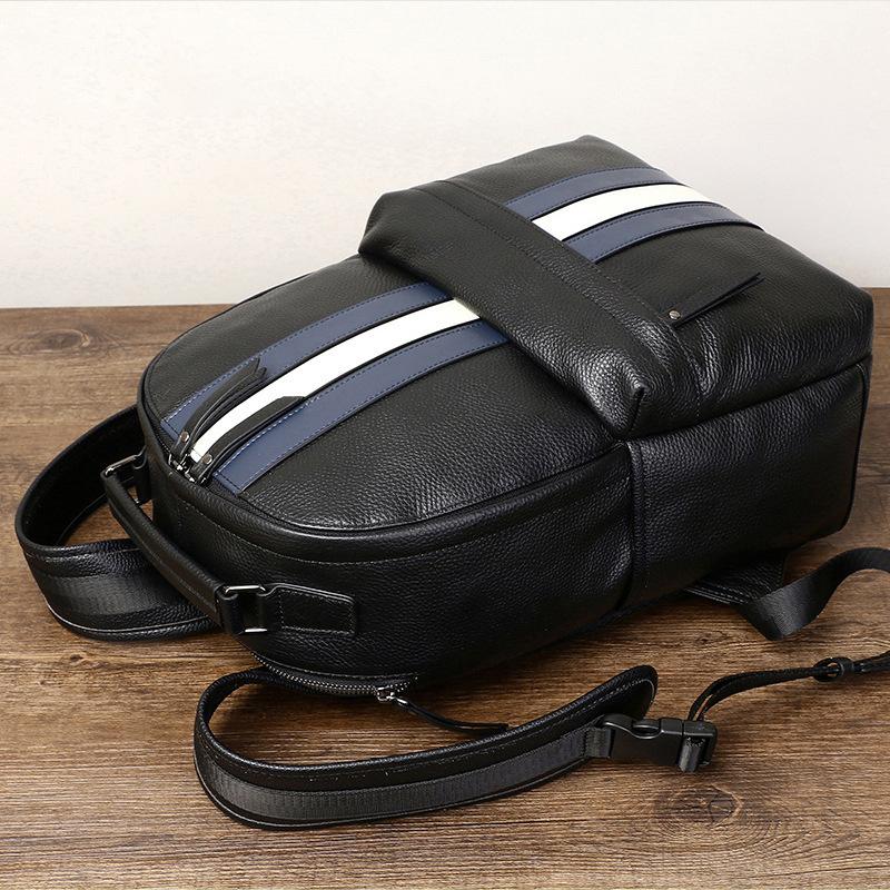 Genuine Leather Casual Men's Backpack Fashion Trend Large Capacity Men's Backpack Lightweight Commuter Top Layer Cowhide Men's Bag