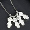 Stainless Steel Boy Girl Necklace Pendant Lover Necklace Choker Family Necklace  Lovers