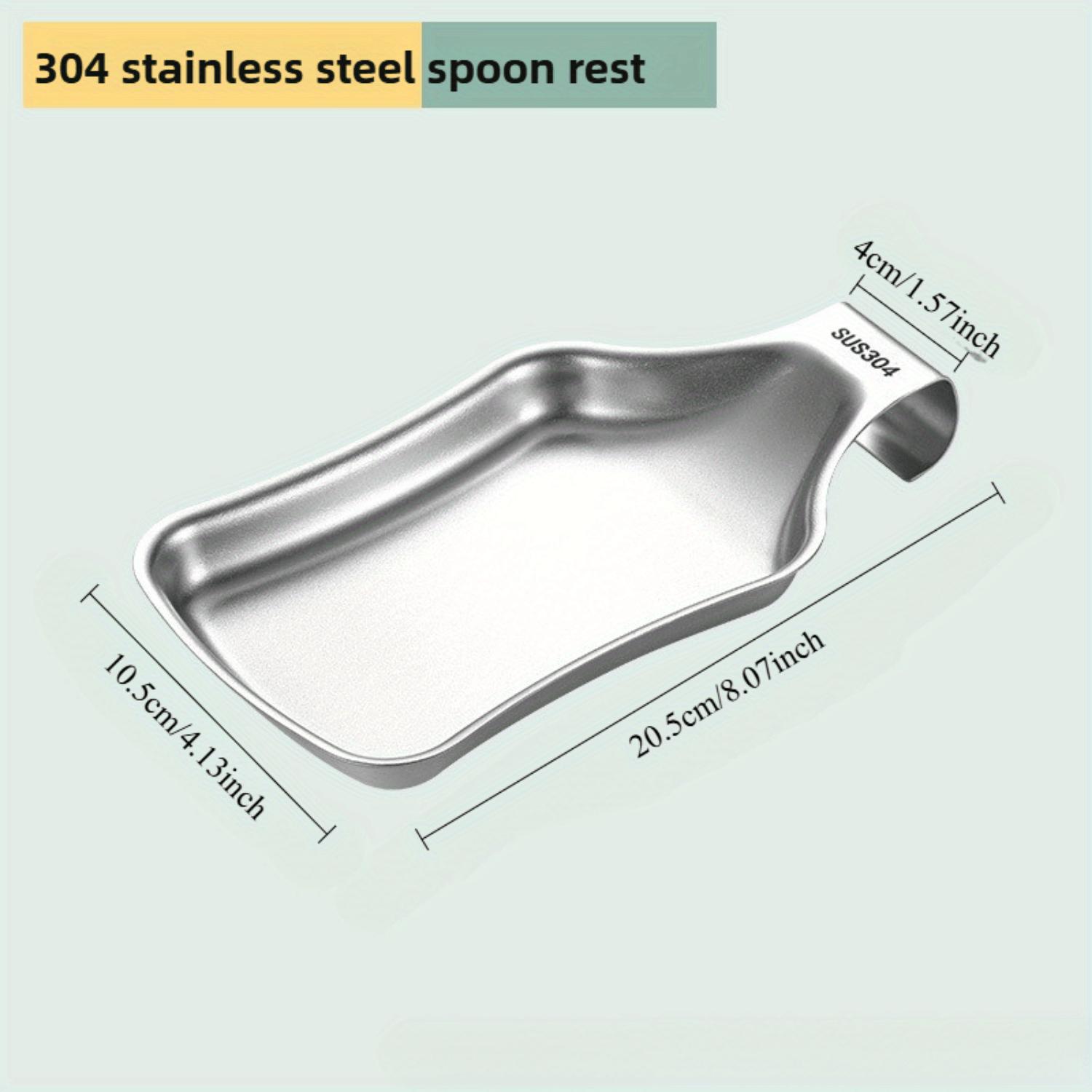 

1pc Premium 304 Stainless Steel Kitchen Utensil Holder , Sleek, Easy to Clean Spoon Rest with Dotted Design, Perfect for Home Kitchens, Hotels
