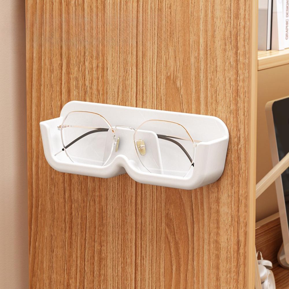 1PC High End Glass Display Cabinet Glasses Storage Box Wall Mounted Perforated Free Sunglasses Storage Rack Sunglass Home Tidying