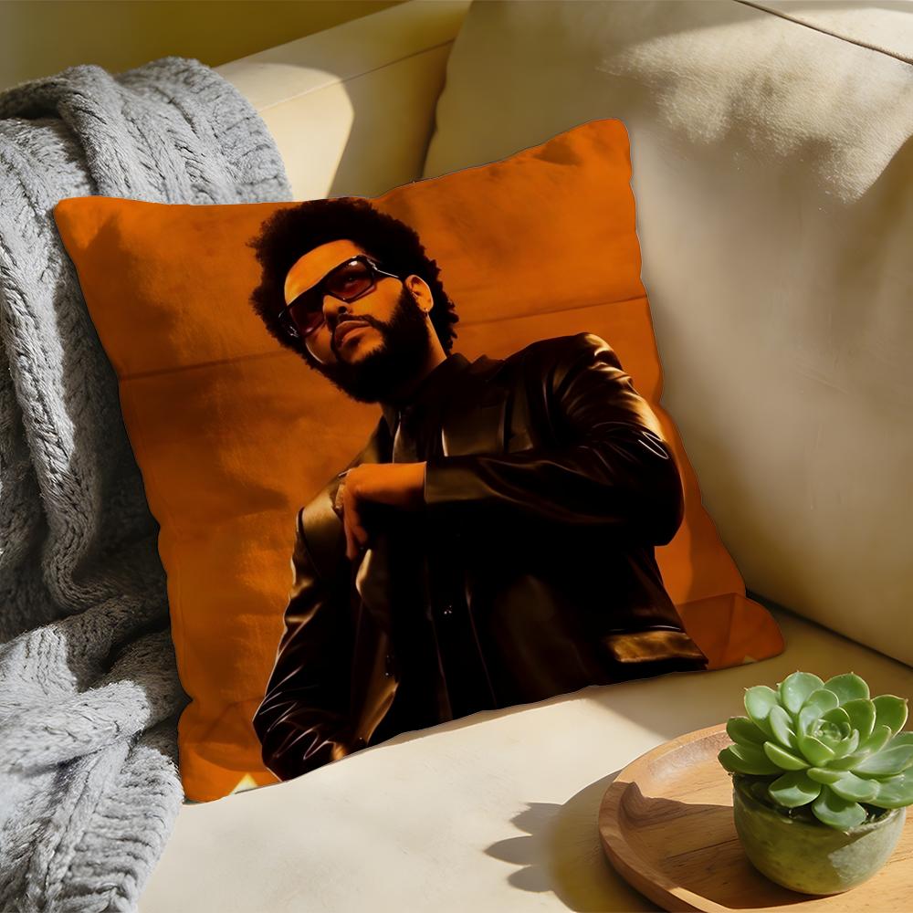 Cushion Cover Washed Linen Soft Breathable Decorative Case for Sofa Home Pillow Cover The WWeeknd Hot Rapper