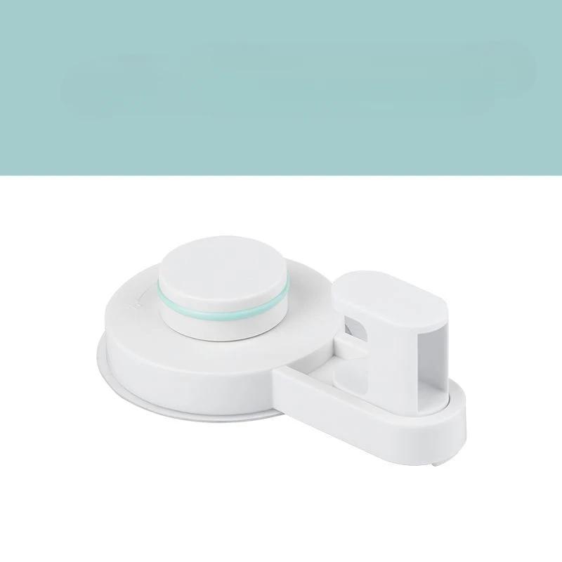1/2pcs No-Drill Strong Suction Cup Hooks, Removable Mop Rack, Bathroom Wall Adhesive Hooks