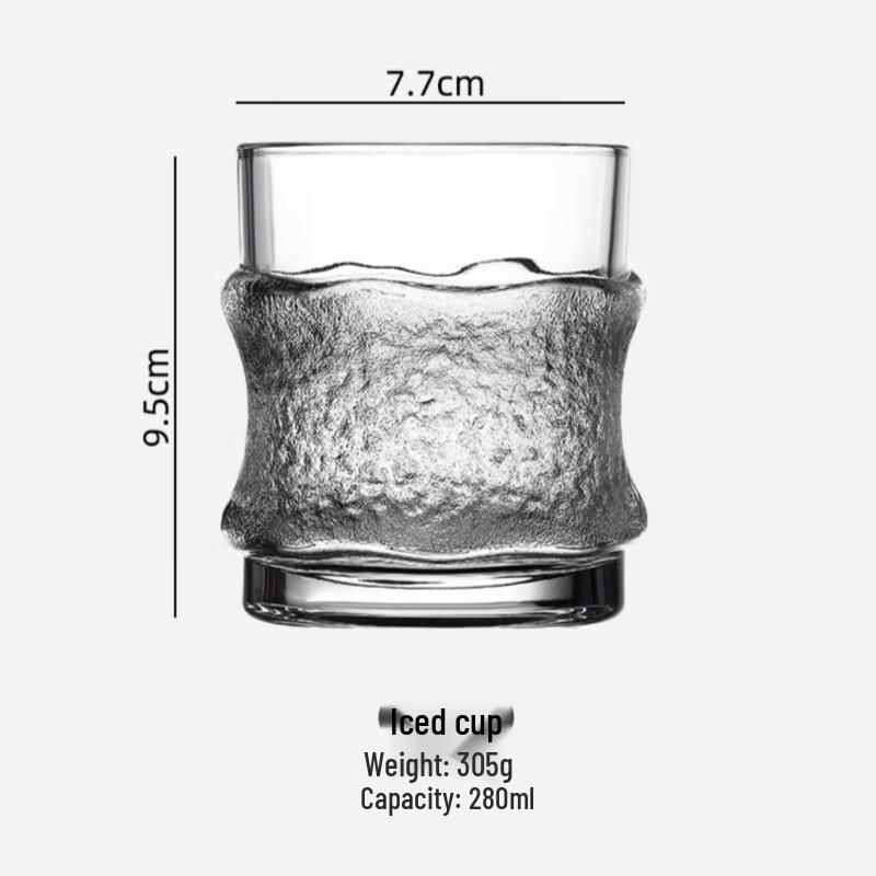 Qunrong 280ml Mattes Glas Kaltgetränkebecher