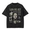 T-shirt Grafica Lana Del Rey Occhi Vintage Lavata Uomo Donna Moda T-shirt Oversize a Maniche Corte Maschile Casual Cotone
