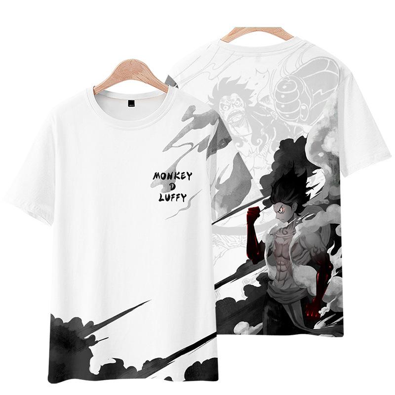 15 barev ONE PIECE Anime Dámská Pánská trička Anime Tričko Kreslený potisk O-výstřih Nadměrná velikost Krátký rukáv Móda Pánské oblečení Streetwear