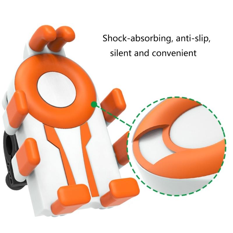 Shockproofed Cycling Phone Mount Nonslip Handlebars Clamp Cycling Gear for Outdoor Sport