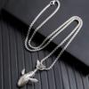 RUI RUI YU Charm Blue Whale Jumping Pendant Necklace Fashionable Men and Women Simple Necklace Sweater Chain Accessories Jewelry
