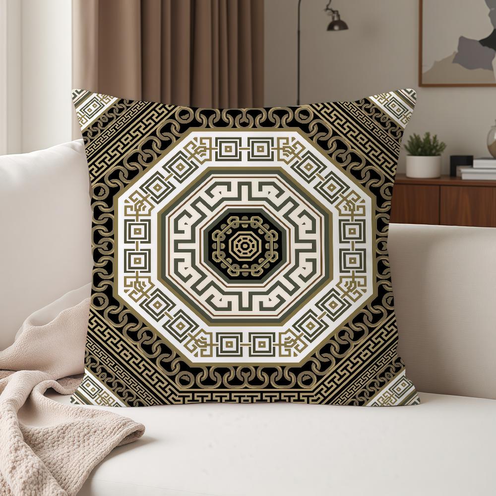 Greek Style Pattern Pillow Case Suitable For Bedrooms Living Rooms Cars Home Decoration