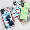 Cartoon Animals Cute Phone Case For Apple iPhone 17 16 16E 15 14 13 12 11 Pro Max Plus Black Soft Silicone