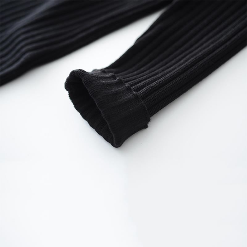 Dámské podzimní všestranné pletené šaty s falešným rolákem Nové zimní vnitřní vrstvy Šaty s dlouhým rukávem Ležérní volné středně dlouhé svetrové šaty