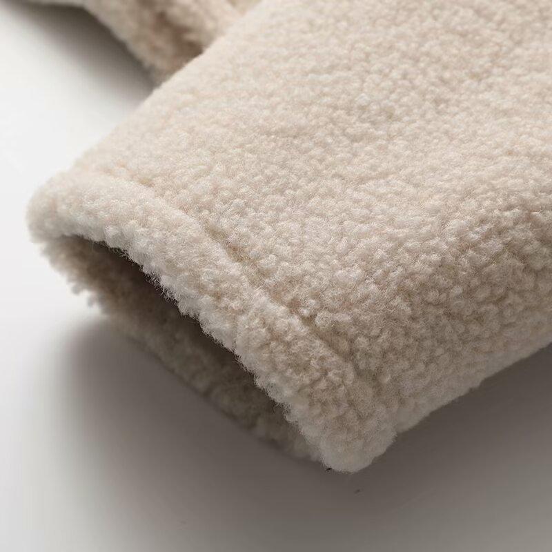 2025 Winter French Gentle Style Versatile Hooded Fleece Cardigan Coat