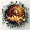 Vintage Gold Lotus Metal Wall Art Om Symbol Home Decor