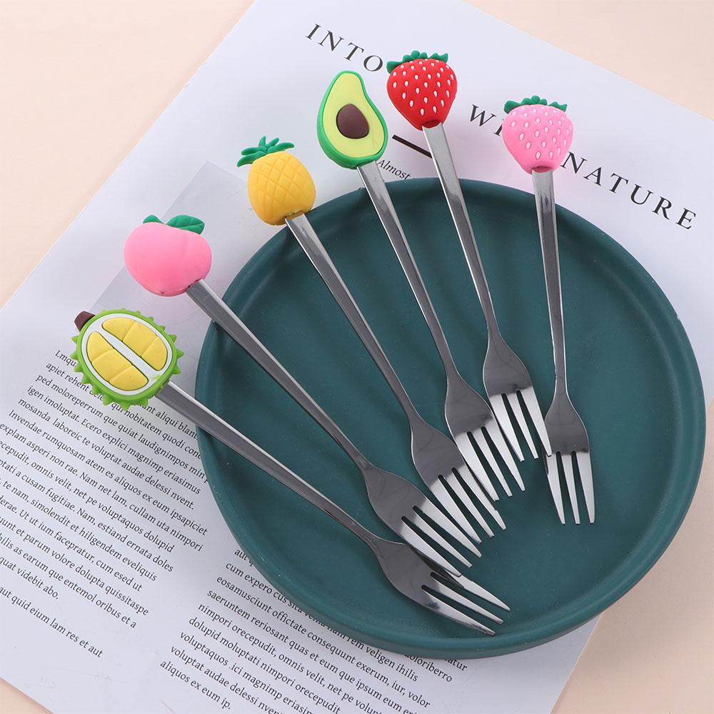 Cute Cake Dessert Ice Cream Kitchen Tool Coffeeware Teaspoon Stirring Spoon Fruit Fork Coffee Spoon