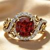 New Ruby Inlaid Ladies Ring Ins Internet Celebrity Fashion Versatile Zircon Jewelry