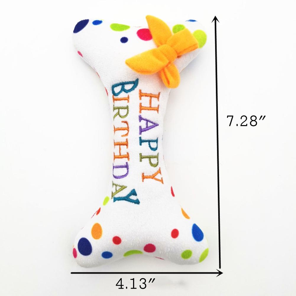 Cake Dog Toy Plush Birthday Cake Play Interactive Chew Celebration Squeaky Soft Cupcake Pet Bone Dog Chew Toy