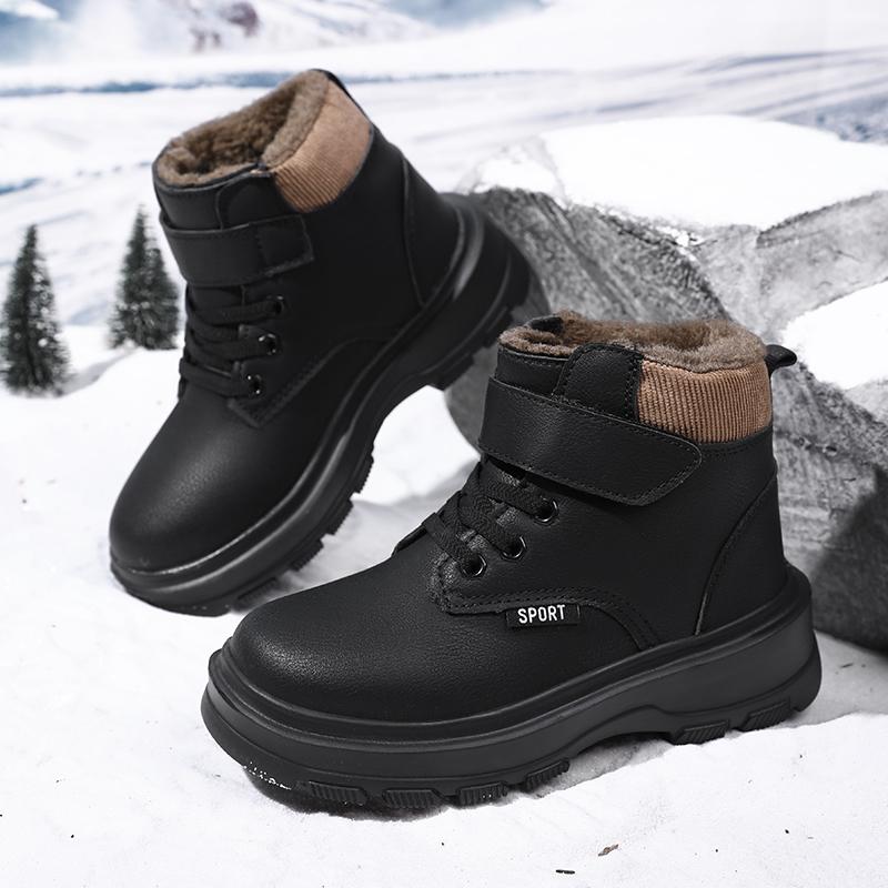 Kid's Winter Boots  Plus Velvet Plus Cotton Snow Boots Outdoor High Warm Girls Winter Boots  Kids Winter Boots