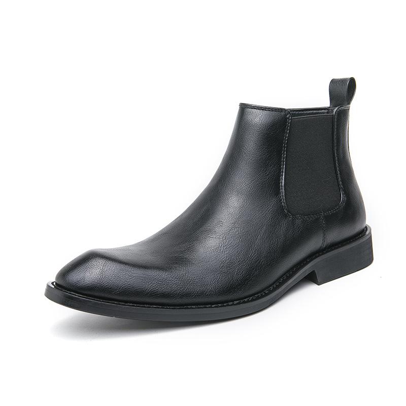 Autumn and Winter New Chelsea Boots Large Size British Leather Shoes Polished Retro Foot Boots