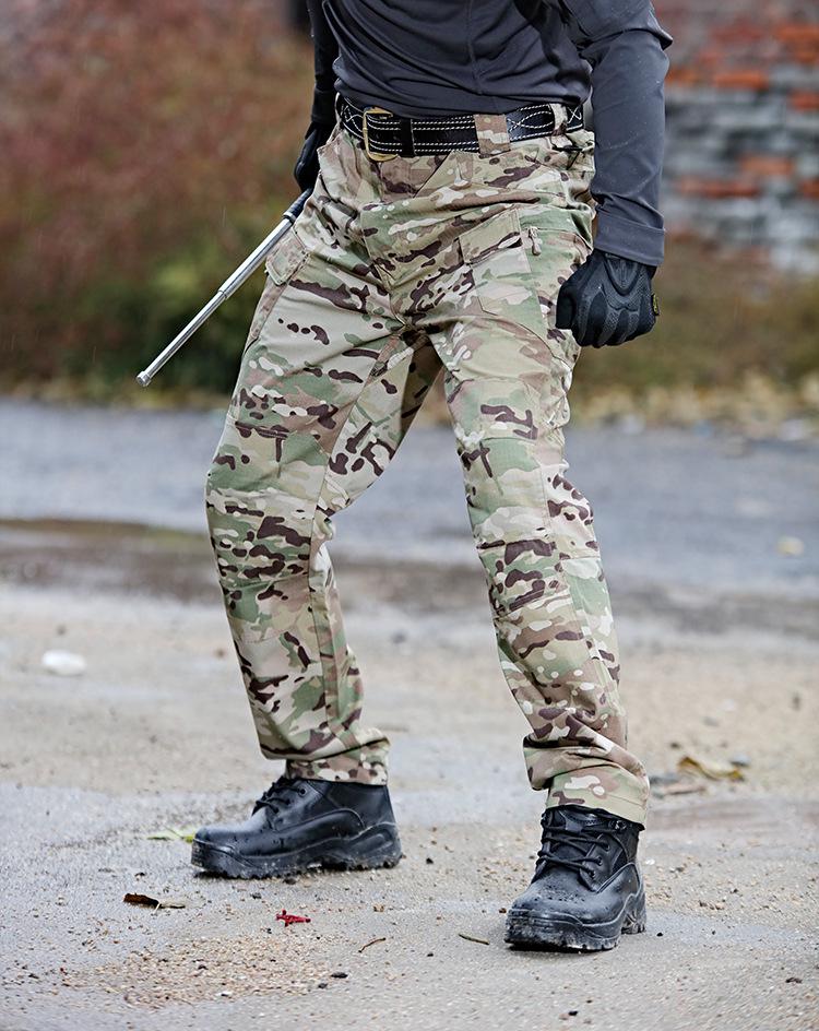 Pantalon Tactique Camouflage IX7 Multi-Poches pour Homme - Vêtement d'Extérieur Durable pour le Printemps et l'Été