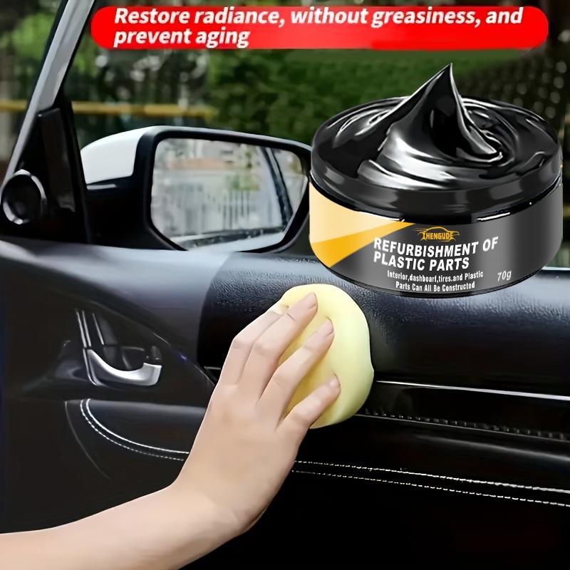 Car Plastic Repair Agent——Polishing Wax for Interior and Exterior Plastic, Scratch Repair and Anti-Aging Paste, Suitable for Tires