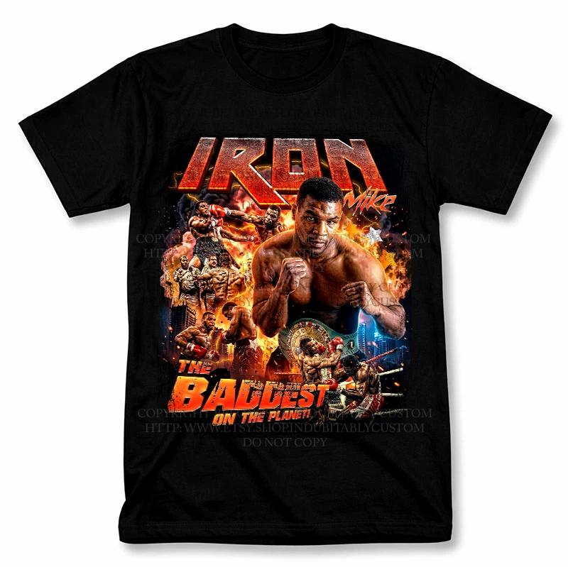 Iron Mike Tyson Boxer Graphic T shirt Vintage Bootleg Style Boxing Fan Tee L