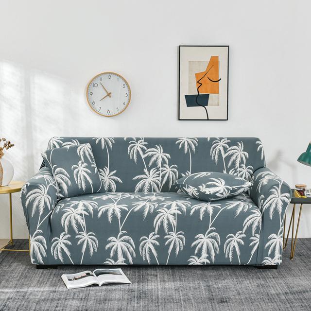 String Printed Sofa Furniture Protector Covers For Living Room Flexible Elasticized Slipcover Sectional Corner Sofa Covers 1 /2 /3 /4 -Chairer