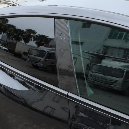 Carbon Fiber Window Center Pillar Trim Cover For Tesla Model 3/Y 16-22