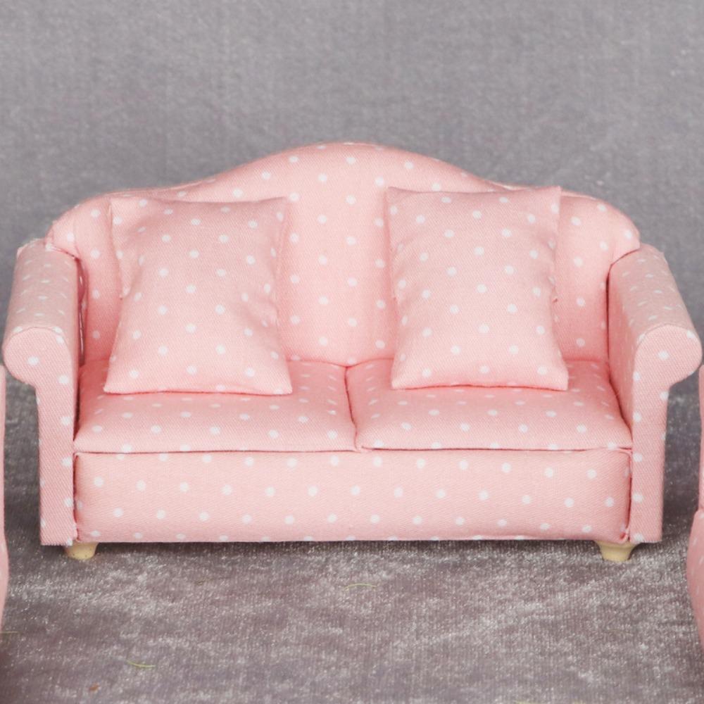Mini 1:12 Dolls Sofa Pillows Set Cute 8*6.5*7.5Cm/13.5*6.4*7.2Cm Simulation Dollhouse Furniture Multistyles