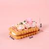 Cream Biscuit Model Cream Biscuit Key Ring Realistic Cookie Cartoon 3D Food Key Chains  Small Gift