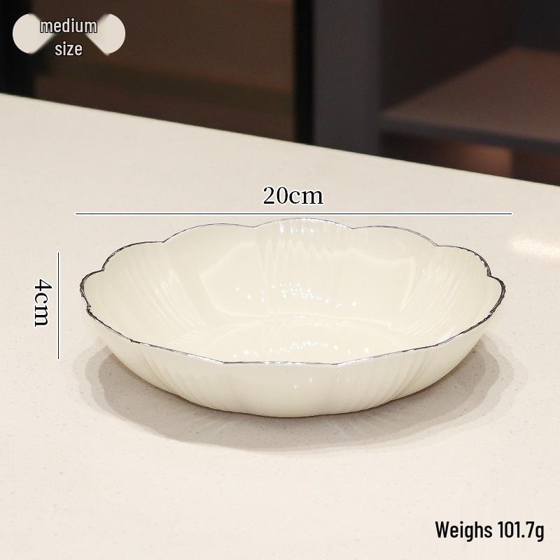 2023 Drenajlı Lüks Meyve ve Atıştırmalık Kasesi - Sehpa İçin Zarif ve Geniş