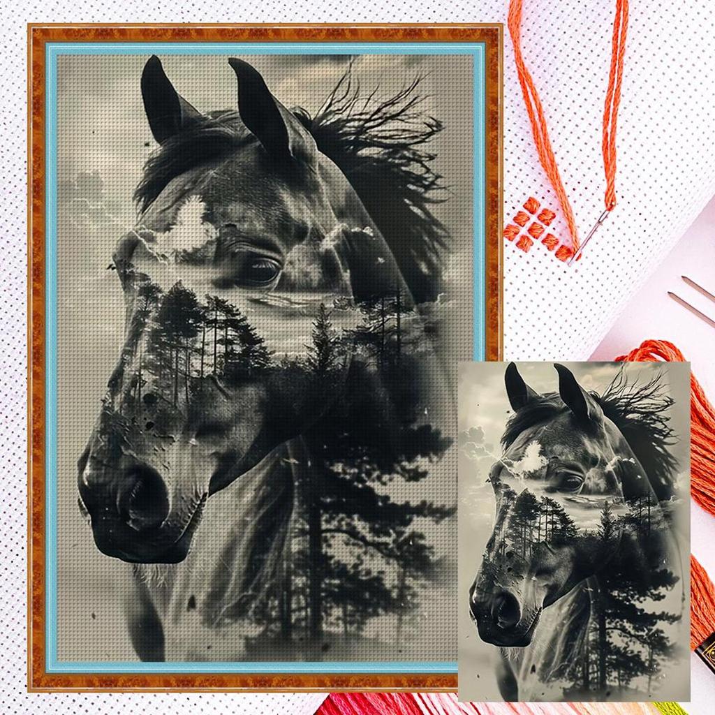 Full Embroidery cotton Thread 11CT Counted Animal Cross Stitch Kit for Home