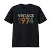 50th Birthday Vintage 1974 T Shirt for Best Friend Women vintage Washed fashion Soft Comfortable streetwear designer clothes