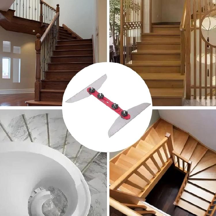 Stair Tread with Scale Adjustable 8in to 16in Alloy Stair Tread Measuring Tool